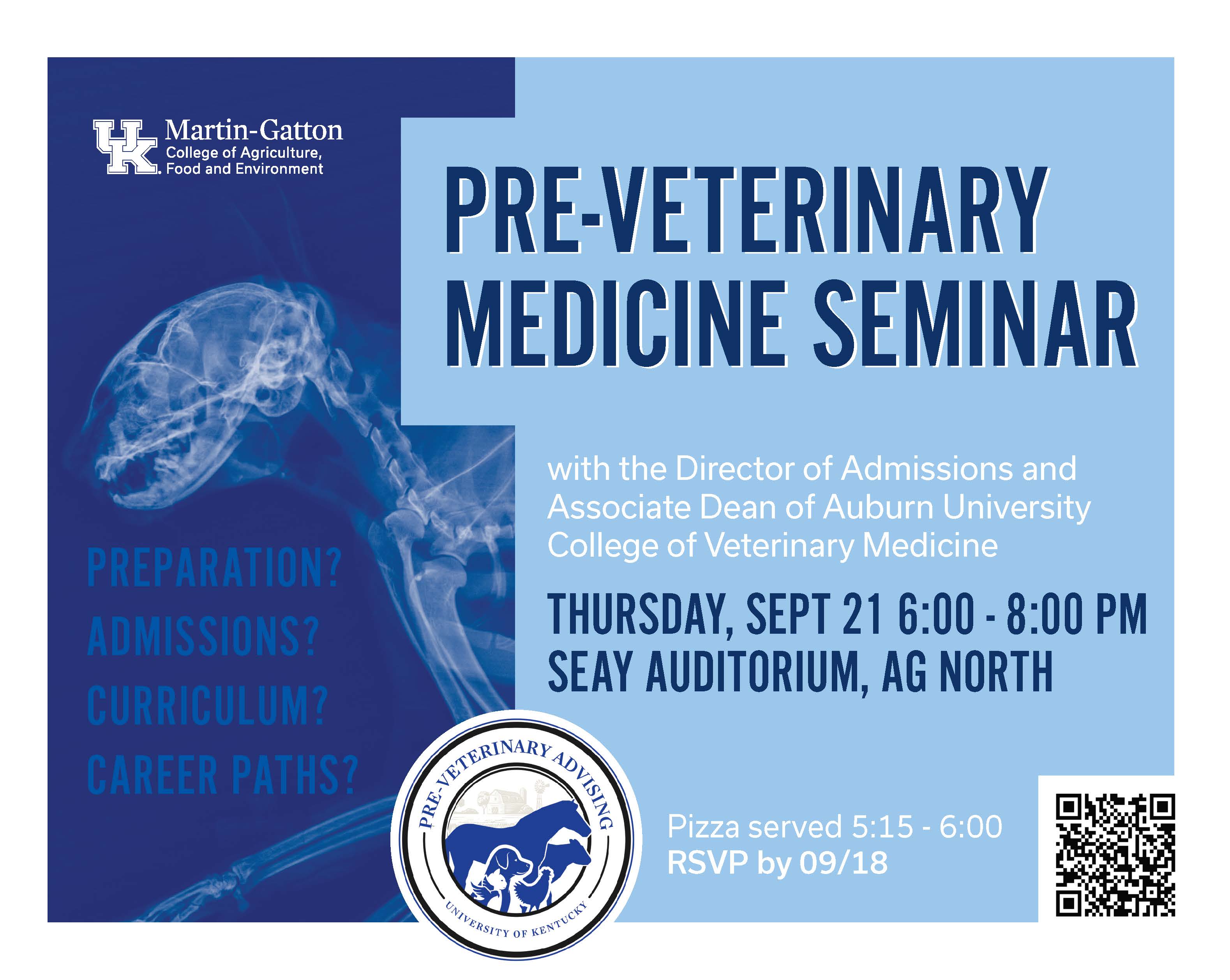 Auburn CVM Presentation - Sept 21st, Seay Auditorium, 6:00pm-8:00pm 