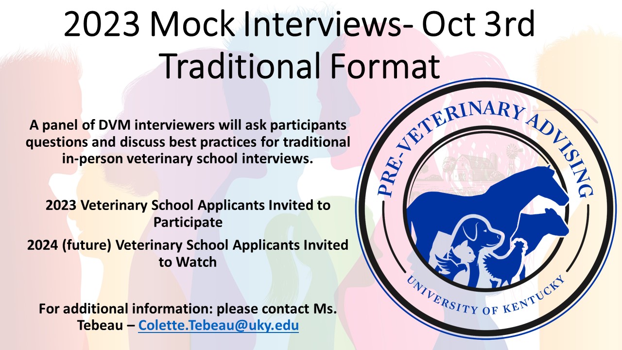 Pre-Vet Mock Traditional interviews