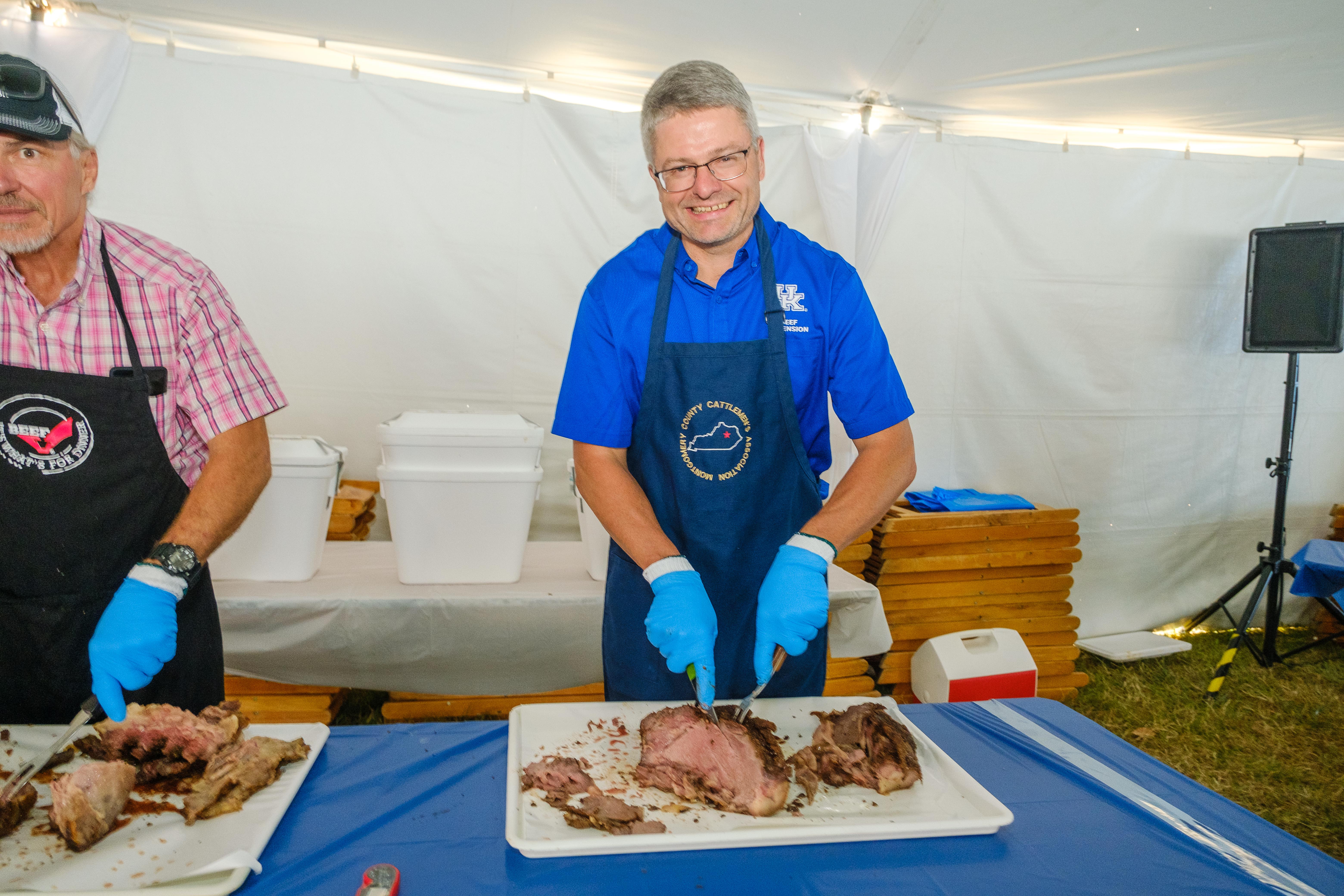 Dr. Jeff Lehmkuhler was one of the many faculty, staff, and students who served during the reunion.