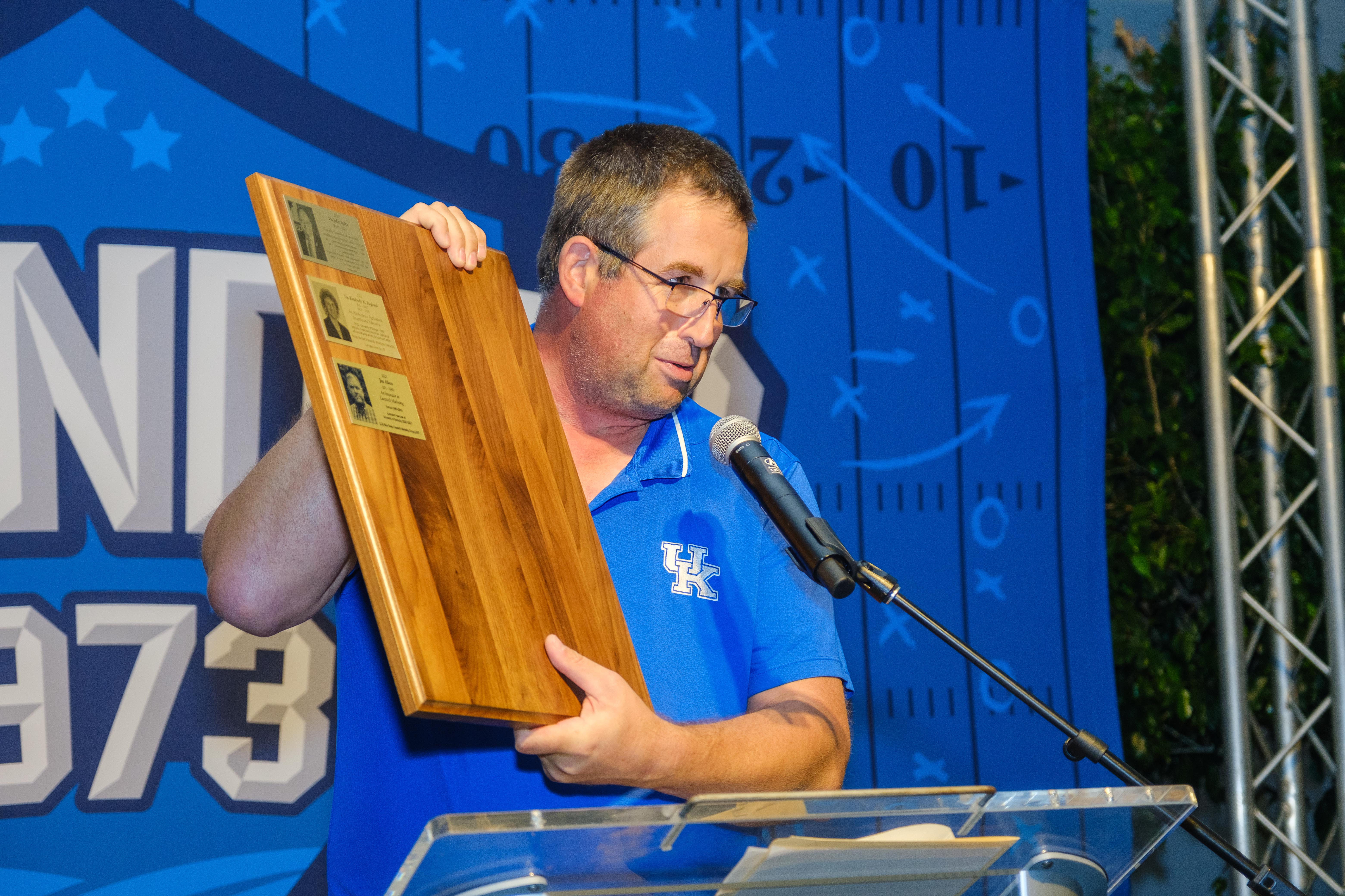 A plaque will follow the department, indicating Hall of Fame recipients.