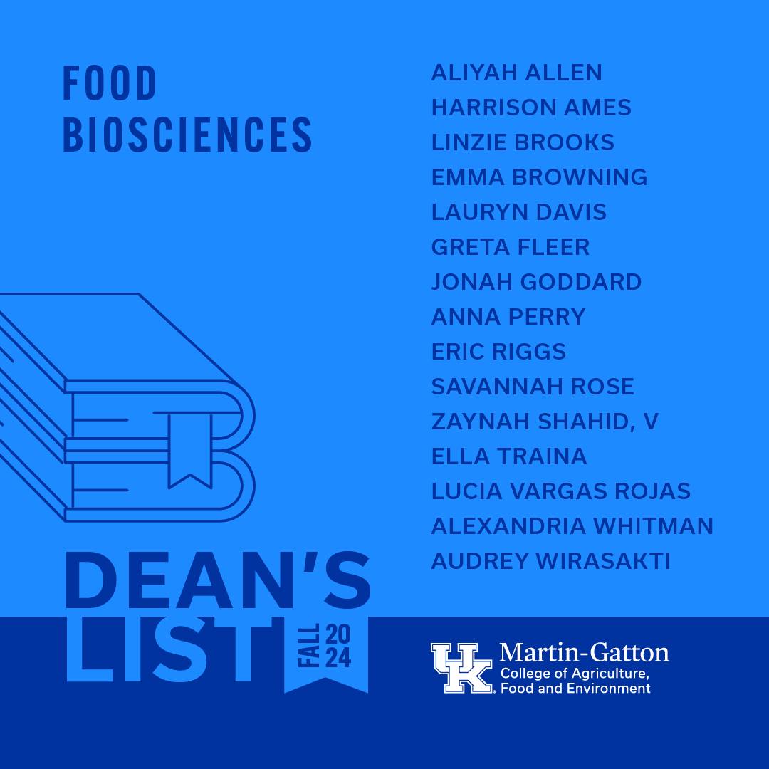 Food Biosciences Dean's List